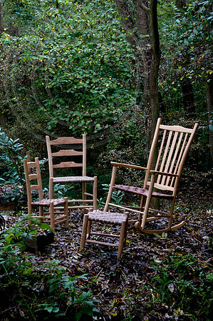 traditional handcrafted chairs, rocking chair, stool