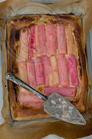 FOOD; Open Rhubarb tart