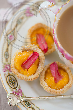 Rhubarb Food; Mini l rhubarb and custard tartlets.