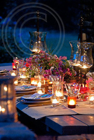 Evening outdoor entertaining,Sharons French Country Home
